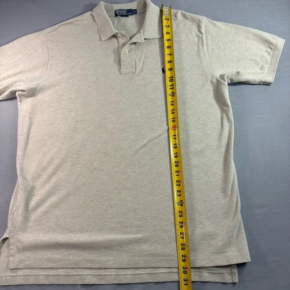 Polo Ralph Lauren Classic Polo Shirt Men’s XL Beige Short Sleeve